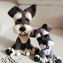 Schnauzer en porcelana fria. Escultura projeto de Scarlett Polanía Creaciones - 30.07.2019