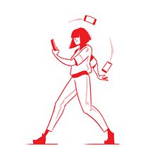Wired – The future of retail. Een project van Ontwerp van personages, Digitale illustratie y Redactionele illustratie van Thomas Rohlfs - 30.09.2020