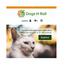 Creación de mi tienda virtual para mascotas en Costa Rica: Dogs N Roll. Een project van Webdesign,  Webdevelopment, Digitale marketing, e-commerce, Ontwikkeling zonder code y Business van Imara Corrales Alzuate - 10.02.2023