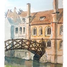 My project in Architectural Sketching with Watercolor and Ink course . Pictură în acuarelă de Anna Halfpenny - 09.30.2020