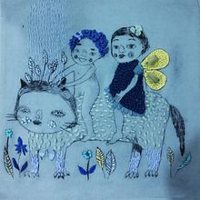 Grabado-bordado "Maternar". Embroider project by Caro Messing - 10.01.2020