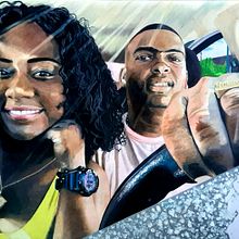 Amor al volante!. Color Correction, Drawing, Figure Drawing, Portrait Drawing, Realistic Drawing, and Color Theor project by Ricardo Wíswell Gómez - 08.18.2020