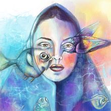 Mi Proyecto del curso : Pensamientos submarinos. Animation, and Fine Arts project by Tania Maldonado Sturich - 10.02.2020