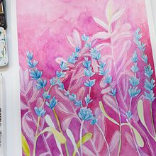 My project in Negative Watercolor Painting for Botanical Illustration course. Watercolor Painting project by Anna Grabowska-Krupa - 10.02.2020