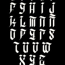 Tipografía. Pamela New Gothic. T, and pograph project by Nando Feito Baena - 08.11.2020