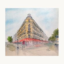 My project in Architectural Sketching with Watercolor and Ink course. Un proyecto de Ilustración arquitectónica de mwdurand - 02.10.2020