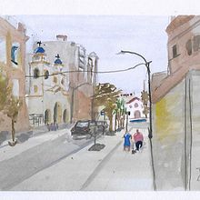 Mi Proyecto del curso: Paisajes urbanos en acuarela. Fine Arts project by Horacio Real - 10.02.2020