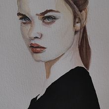 Mi Proyecto del curso: Retrato en acuarela a partir de una fotografía Ein Projekt aus dem Bereich Porträtzeichnung und Aquarellmalerei von Chantal Mendez - 06.10.2020