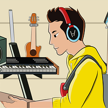 Tyler Joseph´s studio. Un proyecto de Ilustración vectorial de Paulo Contreras - 03.10.2020