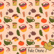 Otoño ~. Projekt z dziedziny Ilustracja c, frowa, Grafika wektorowa i Pattern design użytkownika Evamy Arts - 03.10.2020