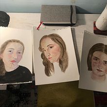 Portraits using the skills I learned here. Un proyecto de Pintura a la acuarela de Kambri Crews - 03.10.2020