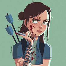 Ellie The Last of Us. Traditional illustration, and Digital Illustration project by Toni Cuenca - 05.25.2020