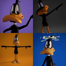 Duffy Duck. Un projet de Modélisation 3D de Cristina Pozuelo López - 04.03.2020