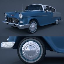 Chevrolet Bel Air. Un projet de Modélisation 3D de Cristina Pozuelo López - 10.04.2020
