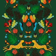 Tropical Dream: Ilustração flat com Photoshop. Un proyecto de Diseño de moda, Diseño editorial, Ilustración tradicional y Pattern Design de Kamilla Ferreira - 04.10.2020