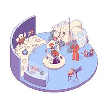 Space Invaders. Traditional illustration, Digital Illustration, Children's Illustration, Character Design, and Editorial Illustration project by Javier Martín Sanz de Bremond - 03.29.2020