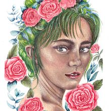 Hada. Traditional illustration, Watercolor Painting, and Portrait Drawing project by Estrella Rubilar - 10.05.2020