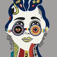 PRÁCTICA ILUSTRACIÓN Nikki de Saint Phalle. Digital Illustration project by María Fernanda Gamboa - 10.04.2018