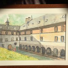 My project in Architectural Sketching with Watercolor and Ink course. Fine Arts project by Cindy Faulkner - 11.24.2020
