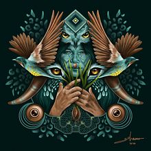 VISIONES AMAZÓNICAS / ILUSTRACIÓN DIGITAL . Digital Drawing, Digital Design, Digital Illustration, and Digital Painting project by ZELVA Uno - 10.06.2018