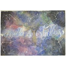Mi Proyecto del curso: Técnicas modernas de acuarela "Arrullo de estrellas" Ein Projekt aus dem Bereich Grafikdesign von Griselda Placereano - 07.10.2020