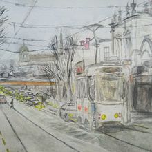 My project in Urban Landscapes in Watercolor course. Un proyecto de Dibujo artístico de Leonid Gaisinovitch - 07.10.2020
