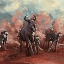 Escena de caza. Fine Arts, Concept Art, Traditional illustration, Digital Illustration, and Digital Painting project by Miquel Camio Jiménez - 10.07.2020