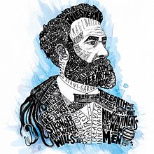 JULES VERNE: Retrato tipográfico. Traditional illustration, Digital Illustration, T, and pograph project by Alex Vigo - 10.05.2020