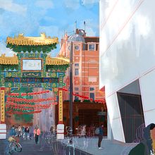 Mi Proyecto del curso: Ilustración arquitectónica:Chinatown - London Vibes. Projekt z dziedziny Trad, c, jna ilustracja,  Architektura, Design,  R, sunek architektoniczn, Ilustracja c i frowa użytkownika palomareyro - 08.10.2020