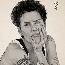 Halsey. Portrait Drawing, Digital Drawing, Realistic Drawing, Traditional illustration, and Digital Illustration project by Paula Guillén - 10.08.2020