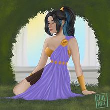 -ATHENA- para o Artober. Digital Drawing, and Traditional illustration project by Gabriella Felix - 10.08.2020