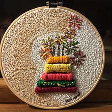 mi proyecto del curso : bordado en relieve. Un proyecto de Costura de Auxi Estelles - 14.03.2021