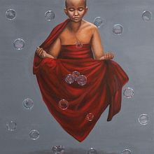 Meditaciones infantiles. Un proyecto de Bellas Artes, Dibujo de Retrato, Dibujo realista, Pintura y Pintura acrílica de Mónica Reséndez - 10.10.2020