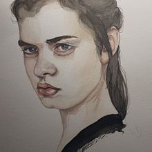 Mi Proyecto del curso: Retrato en acuarela a partir de una fotografía. Portrait Drawing project by Maria Poddubnaya - 11.04.2020