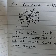 The Peacock Bike Light. Un proyecto de Bocetado de tim_ramberg - 11.10.2020