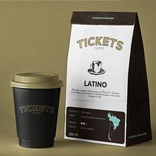 Tickets Caffe. Projekt z dziedziny Br, ing i ident, fikacja wizualna, Projektowanie logot, pów i Projektowanie opakowań użytkownika Fernando Ambordt - 11.10.2020