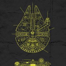 Naves star wars. Graphic Design, and Traditional illustration project by Olga Fernández Pero - 10.12.2020