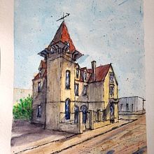 Mi Proyecto del curso: Dibujo arquitectónico con acuarela y tinta. Un proyecto de Arquitectura y Dibujo artístico de Francisco Guevara - 13.10.2020