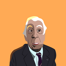 Jorge Luis Borges. Digital Illustration project by Francisco Bonett - 10.13.2020