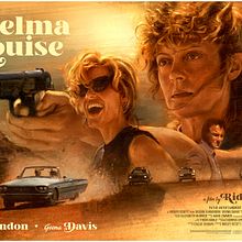 Thelma & Louise. Traditional illustration, and Poster Design project by Ignacio RC - 10.13.2020