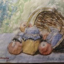 Mermelada de manzanas. Acuarela. Un proyecto de Bellas Artes, Bocetado e Ilustración tradicional de Mariana Fernández Lozano - 21.10.2020
