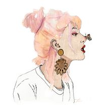 Ilustración Butterfly Girl - acuarela y copic . Fine Arts, Ink Illustration, and Digital Illustration project by Tess Scarlet - 11.15.2018