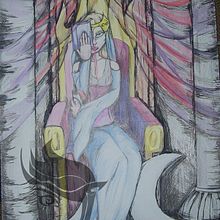 Proyecto personal de mazo de tarot (año 2012). Un proyecto de Dibujo, Dibujo artístico, Ilustración con tinta y Pintura a la acuarela de Beatriz Ebert - 06.07.2012