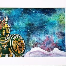 Mi Proyecto del curso: Técnicas modernas de acuarela más collage laton.. Un progetto di Collage e Pittura ad acquerello di Benito Del Aguila - 16.10.2020