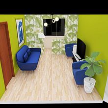 Mi Proyecto del curso: Color aplicado al diseño de interiores. 3D projeto de Duta Raluca - 24.10.2020