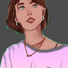 Glow girl - ilustración digital para curso de LordGris . Concept Art, Character Design, Traditional illustration, and Digital Illustration project by Tess Scarlet - 08.01.2019