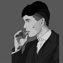 Thomas Shelby from Peaky Blinders . Traditional illustration, and Digital Illustration project by Tess Scarlet - 03.10.2020
