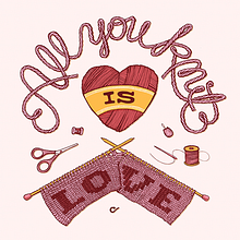 All you knit is love. Un proyecto de H, lettering e Ilustración tradicional de Vic Reyes - 16.01.2017