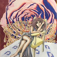 Rose Sky - My project in Chiaroscuro Creative Portrait with Pencils course. Concept Art project by Dawn MalinsSmith - 10.17.2020