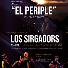 Poster para concierto de Los Sirgadors con proyección del film El Periple.. Poster Design, and Graphic Design project by sonia López Porto - 10.17.2020